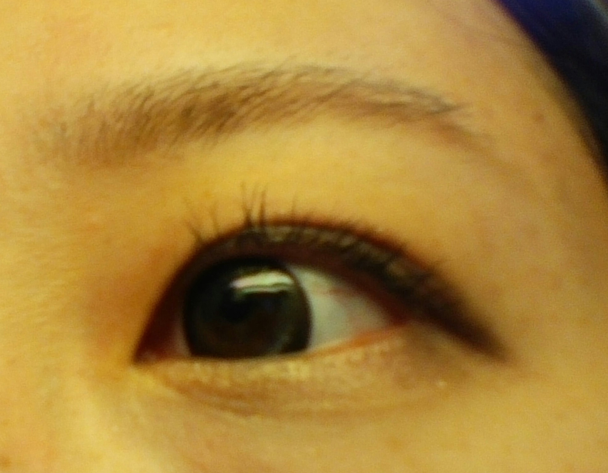 汗だくになった帰宅後のまつげ