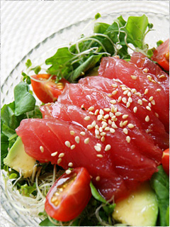 まぐろとアボガドの和風サラダ