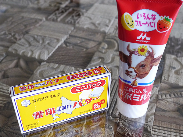 （4）溶かしバター、コンデンスミルク