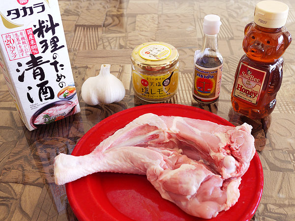 エスニック風クリスマスチキン（材料）