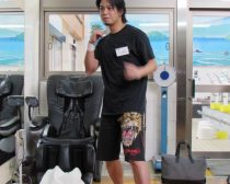 特技の少林寺拳法を披露する大口さん