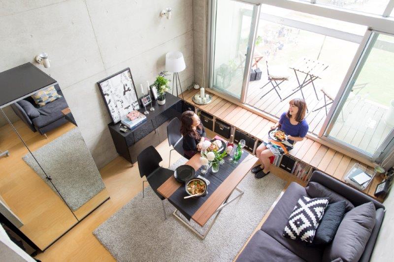 ロフト付きの1K