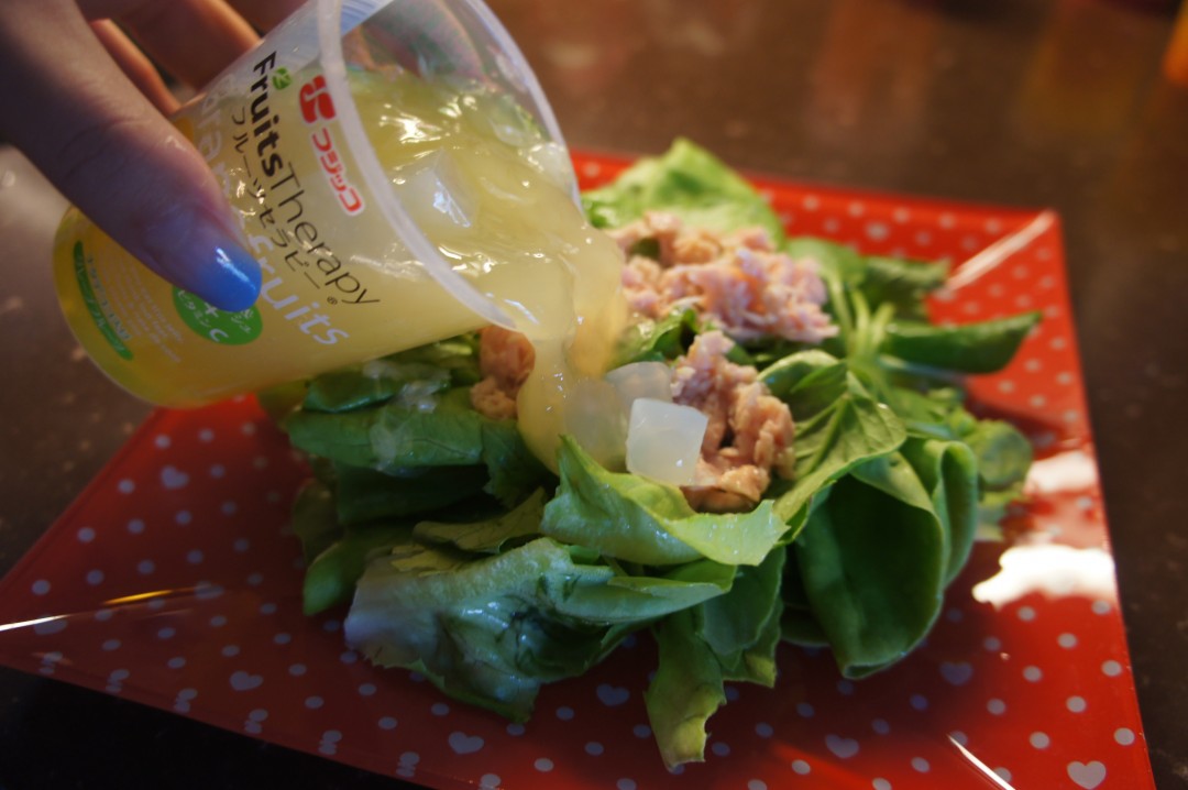 サラダ＋「フルーツセラピー　グレープフルーツ」