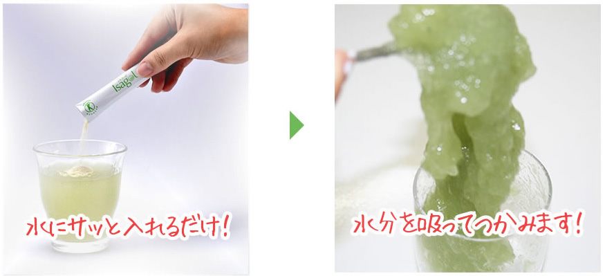 水分を吸った状態