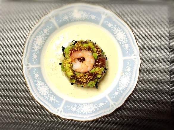 マグロアボカド玄米豆乳リゾット マグロアボカド玄米豆乳リゾット