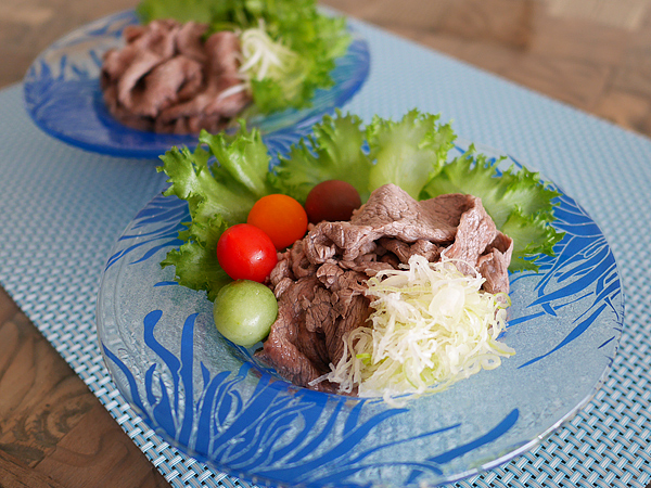 冷しゃぶ完成！（盛り付け例2）