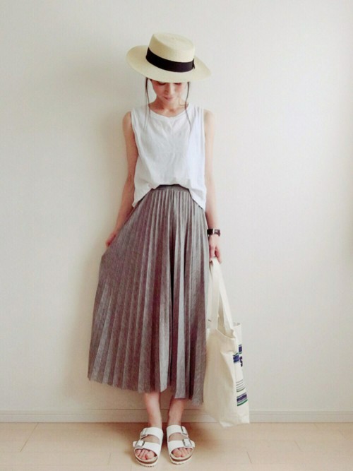 プリーツスカート4