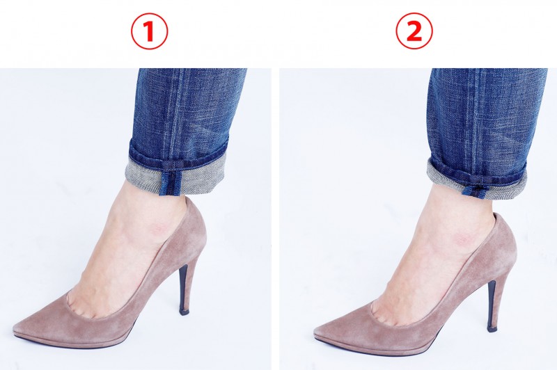 裾ロールアップの手順