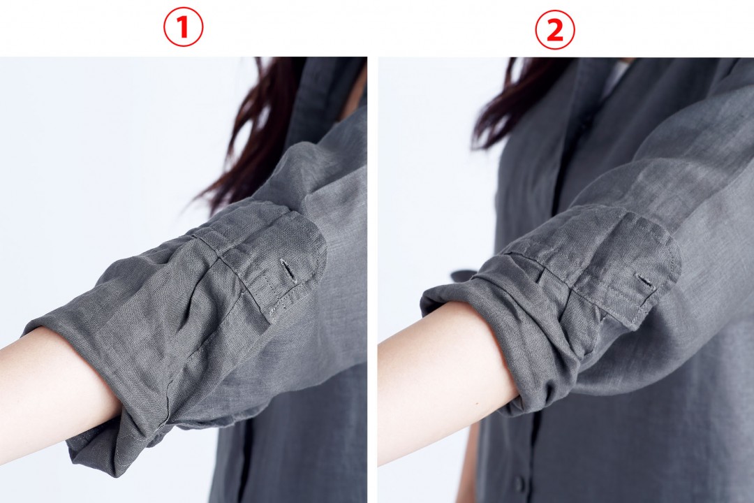 袖ロールアップの手順