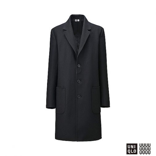 ユニクロ　ダブルフェイスウールブレンドチェスターコート