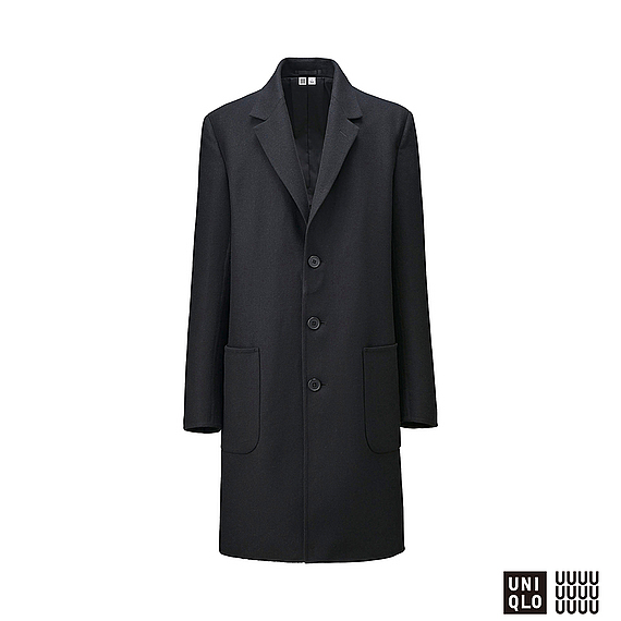 ユニクロ　ダブルフェイスウールブレンドチェスターコート