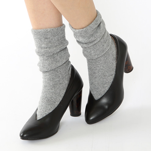 毛混1×1リブフワフワソックス 毛混1×1リブフワフワソックス