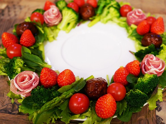 食べるクリスマスリース