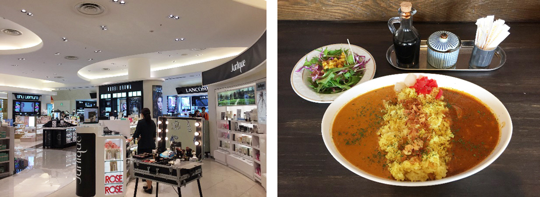 DFSとバターチキンとスリランカの相がけカレー