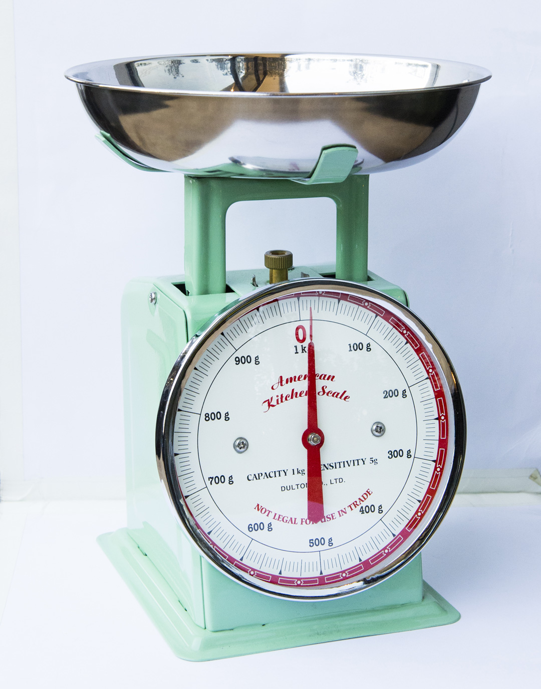 ミントグリーンのキッチンスケール