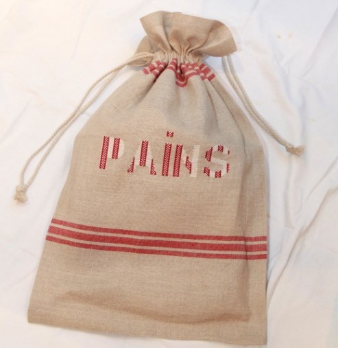 麻素材のパン入れバッグ 麻素材のパン入れバッグ