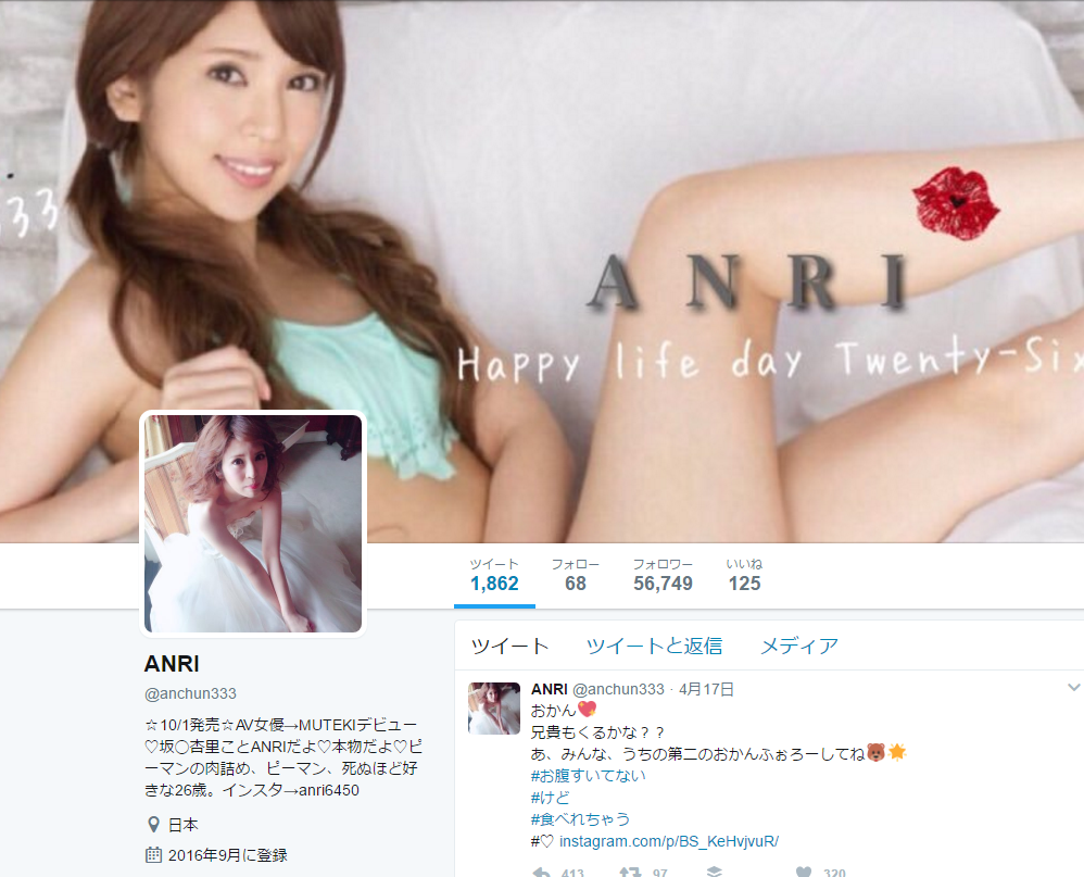ANRIこと坂口杏里