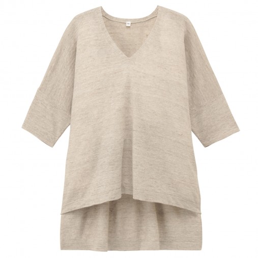 フレンチリネンUVカットワイドセーター フレンチリネンUVカットワイドセーター