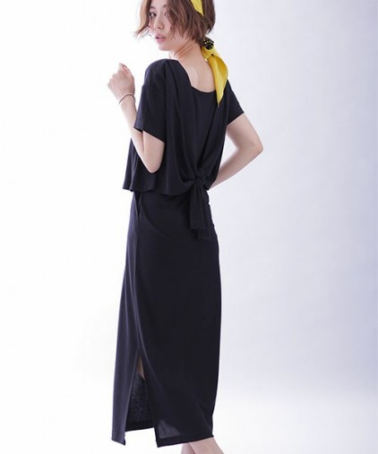 バックシャンマキシワンピース バックシャンマキシワンピース