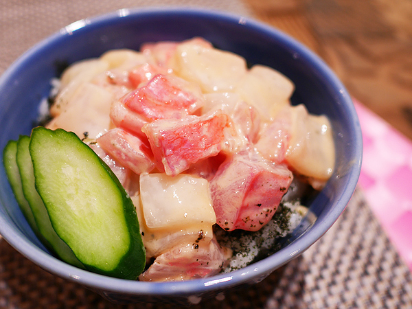 ビューティーごまだれ海鮮丼・完成！