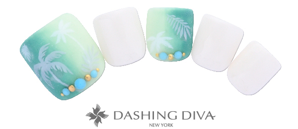 フットネイル・ヤシの木ネイル