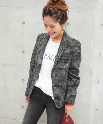 Spick & Span インポートツィードジャケット Spick & Span インポートツィードジャケット