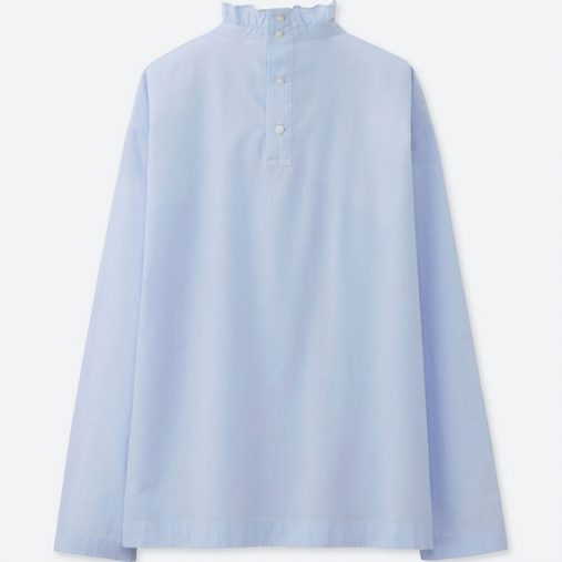 コットンドビーラッフルブラウス コットンドビーラッフルブラウス