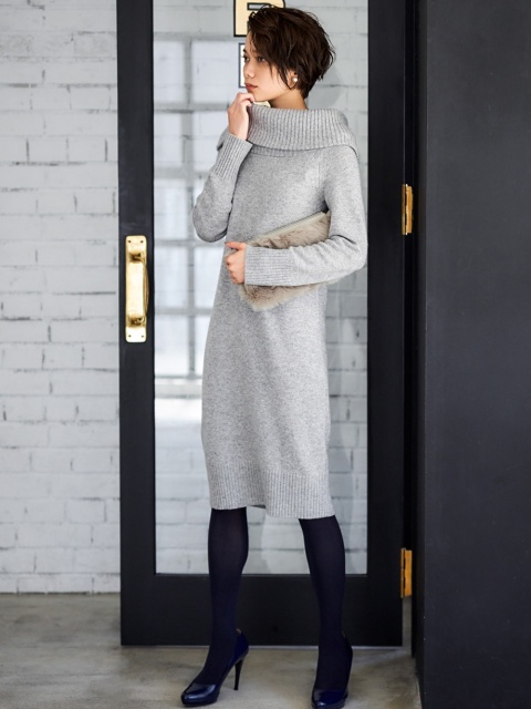 ラムブレンドオフタートルワンピース_2