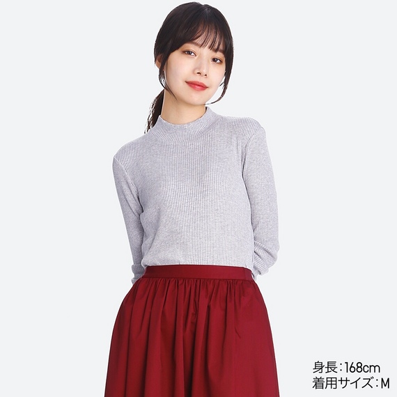 リブハイネックT