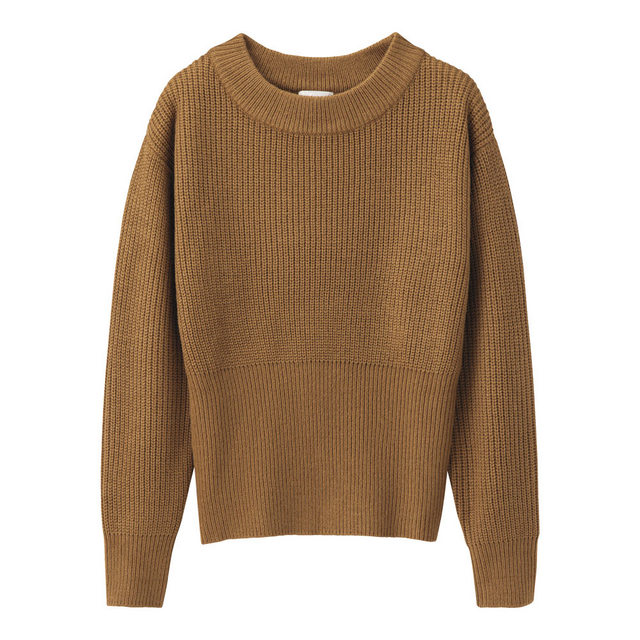 ウエストワイドリブセーター