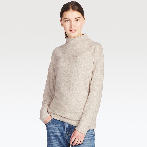 ソフトニットフリースハイネックT