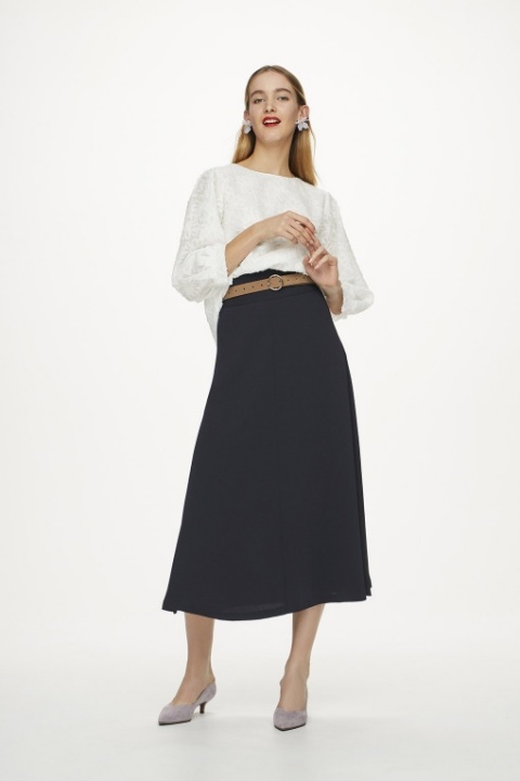 ハイウエストフレアマキシスカート