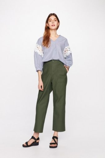 ストライプレースコンビネーションシャツ ストライプレースコンビネーションシャツ