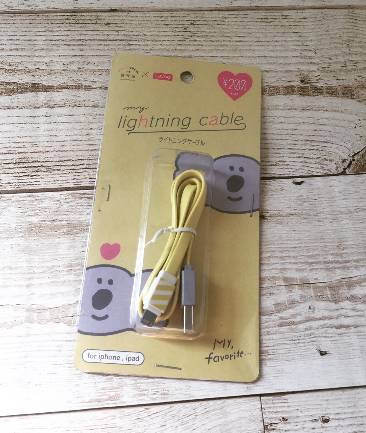 iPhone・iPad用ライトニング充電ケーブル（コアラ）200円