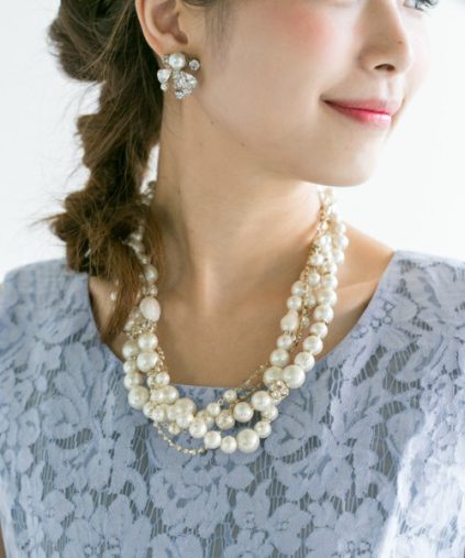 コットンパールのネックレス