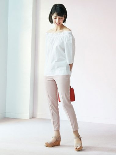 エクストラファインコットンギャザーブラウス