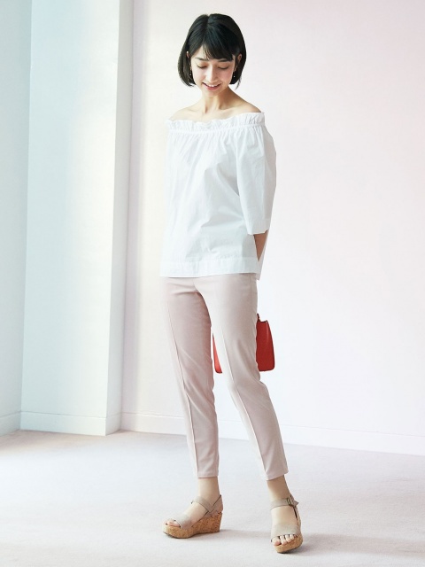 エクストラファインコットンギャザーブラウス