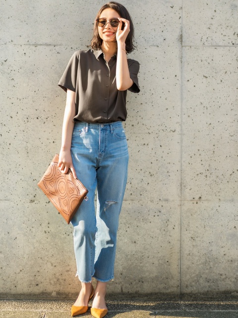 レーヨンエアリーブラウス