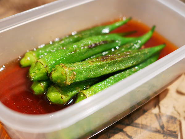 オクラの焼きびたし