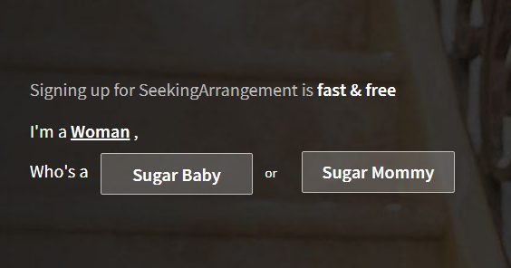 「SeekingArrangement.com」「シュガーベイビー」か「シュガーマミー」
