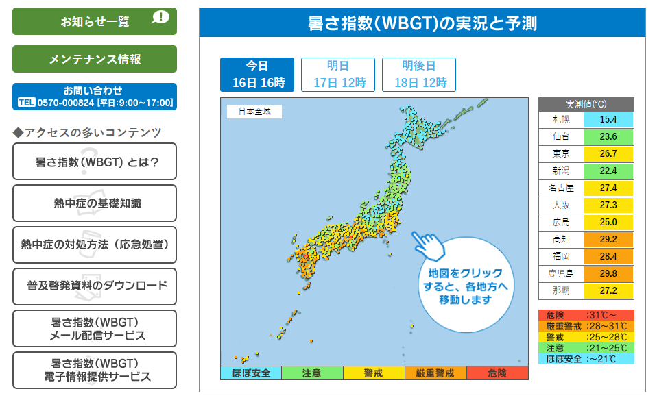 WBGT（暑さ指数）