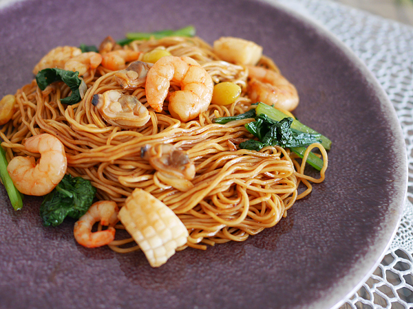 シーフードミックスの海鮮焼きそば