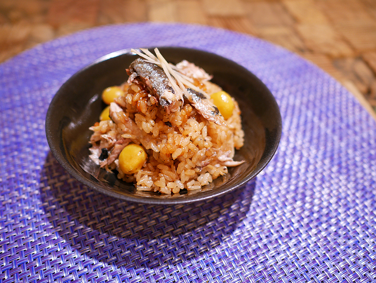 さんまの炊き込みご飯　完成