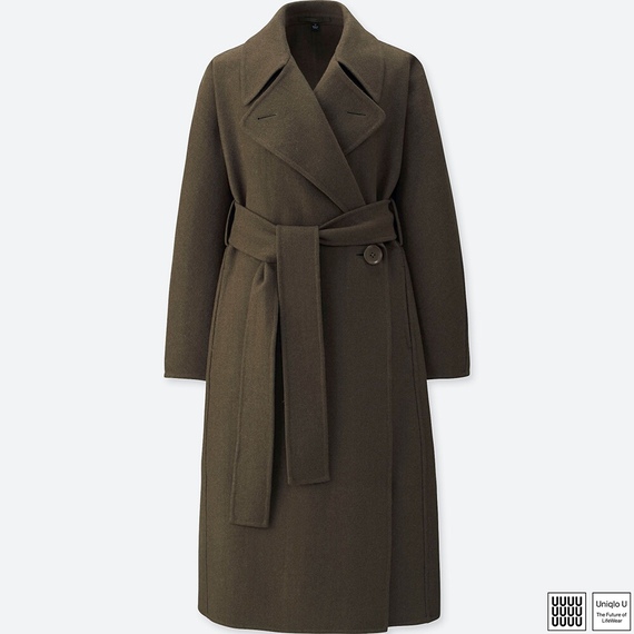 ユニクロU ダブルフェイスラップコート