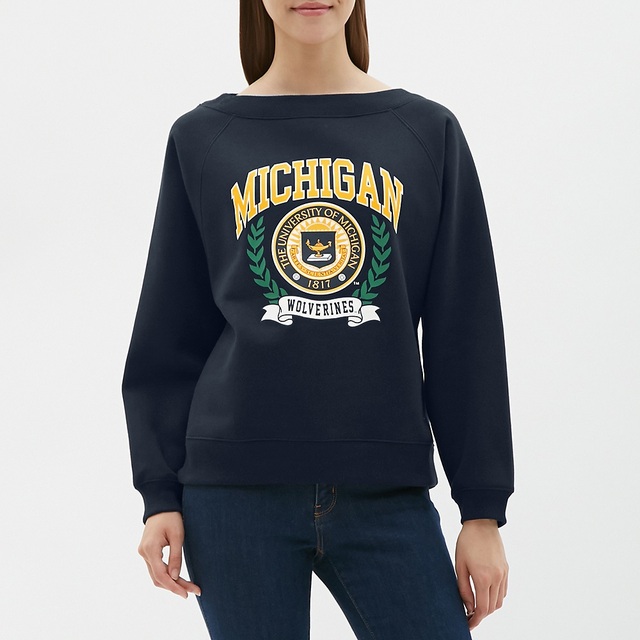 GUスウェットドルマンプルオーバー(長袖)カレッジ