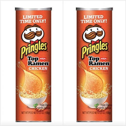 昨年アメリカで発売されたカップ麺味プリングルズ「Pringles Nissin Top Ramen Chicken Flavored」