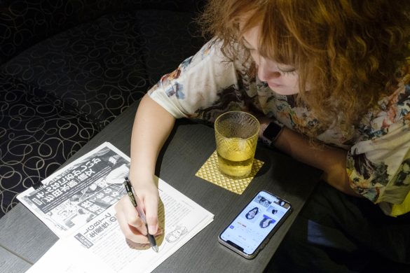 ゆるキャラ「生産性ちゃん」をラク書きする能町さん