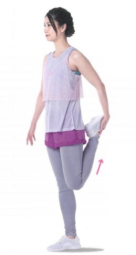 太もも前のストレッチ