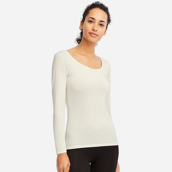 ヒートテックUネックT（8分袖