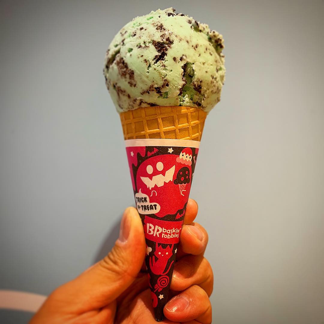 店員さんの盛り付けたチョコレートミント